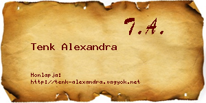 Tenk Alexandra névjegykártya